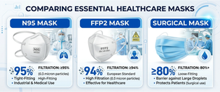 Buyer’s Guide: Choosing the Right Mask Filtration Level (N95, FFP2, Surgical)