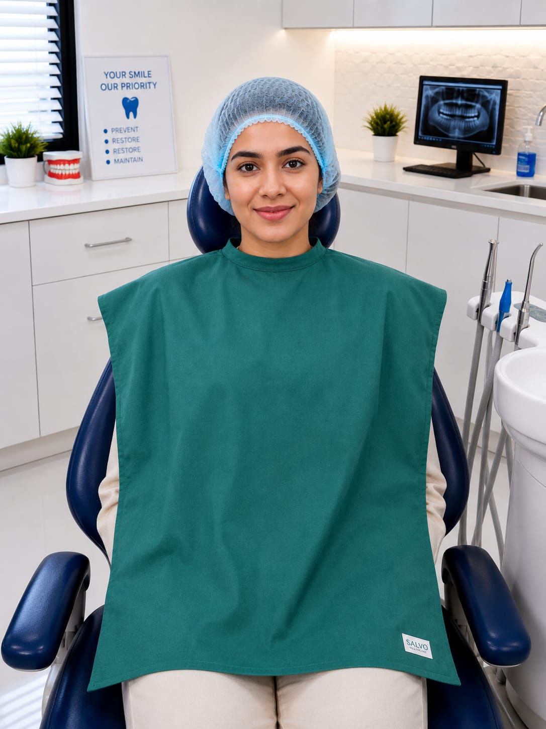 REUSABLE COTTON DENTAL PATIENT DRAPE (PACK OF 5)