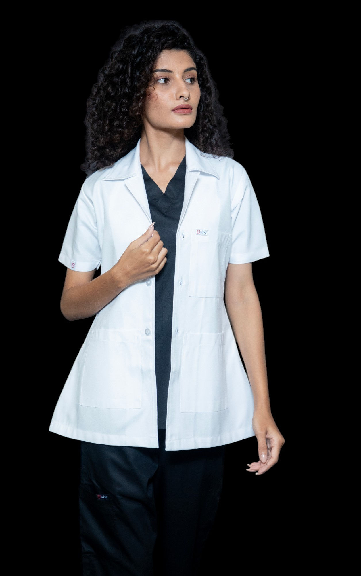 WOMEN'S HALF SLEEVE ULTRA PREMIUM LAB COAT APRON