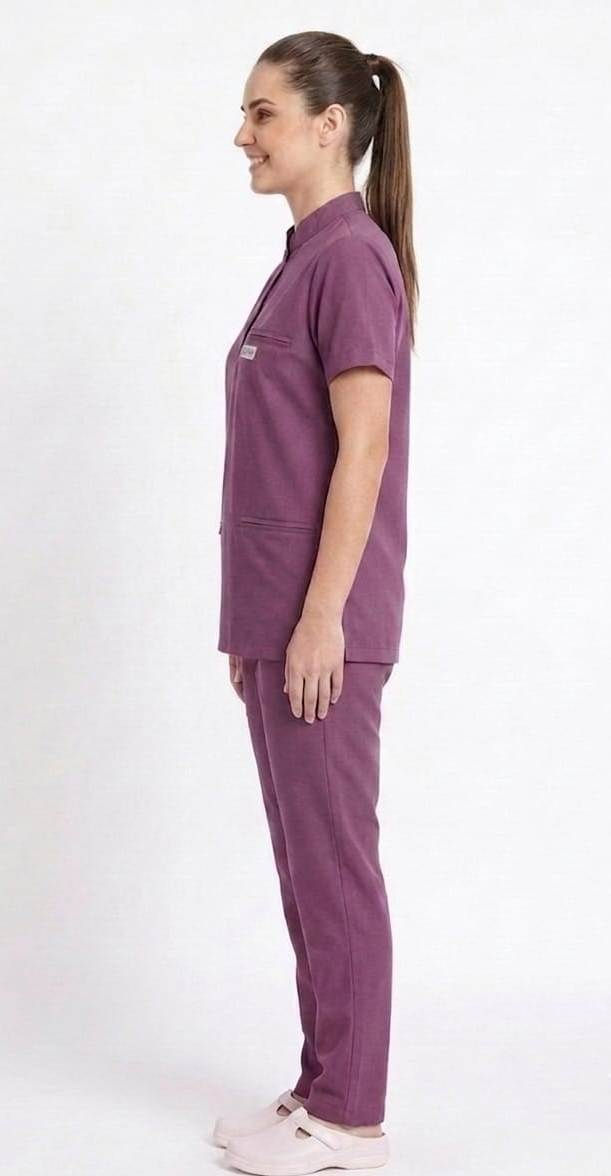Thumbnail: ORCHID MIST : FLEX MANDARIN COLLAR : 4 WAY STRETCH PERFORMANCE SCRUBS