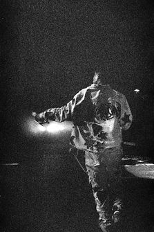 Aleman performing during his  concert at Palacio de los deportes. Shot on 35mm film. Mexic