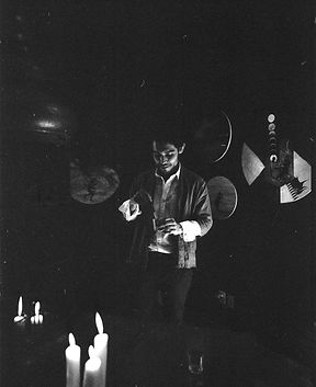 Esteban Fuentes de Maria at his studio in madre cafe, shot on 120 film. Mexico City. 2020.