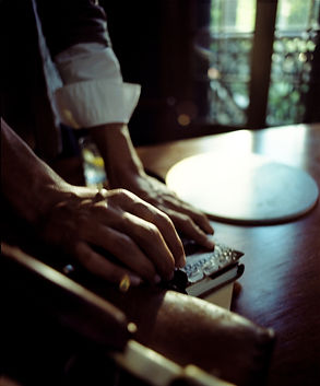 Esteban Fuentes de Maria at his studio in madre cafe, shot on 120 film. Mexico City. 2020.