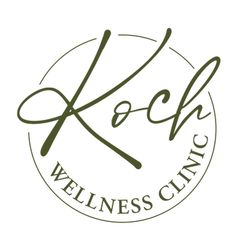 black and white Koch Wellness Logo