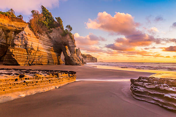 stunning coastal beach scenery near New Plymouth