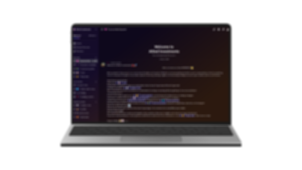 blurry computer with my discord (edited)