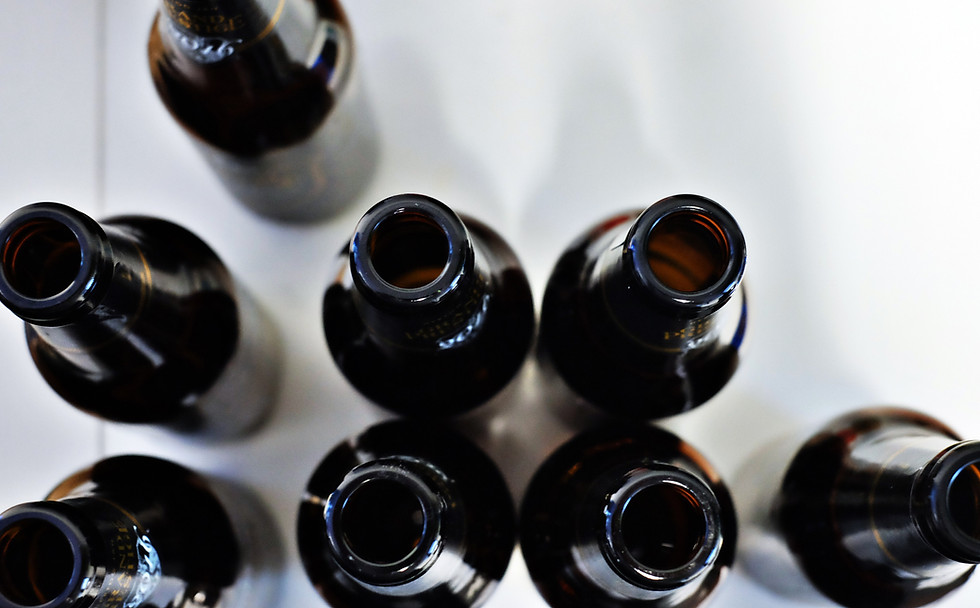 Bouteilles en verre vides