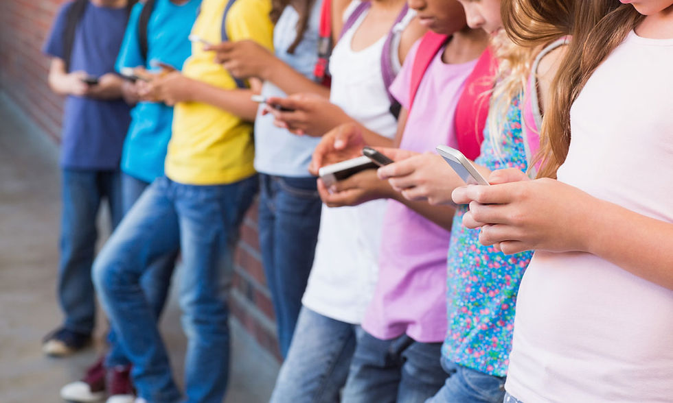 Kids on phones