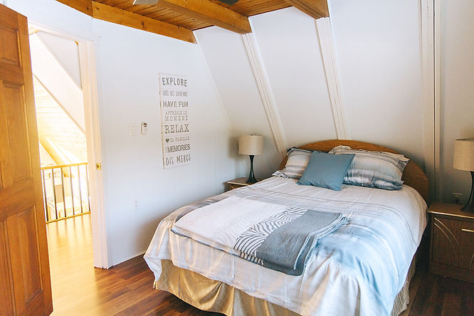 A Red Frame Bedroom