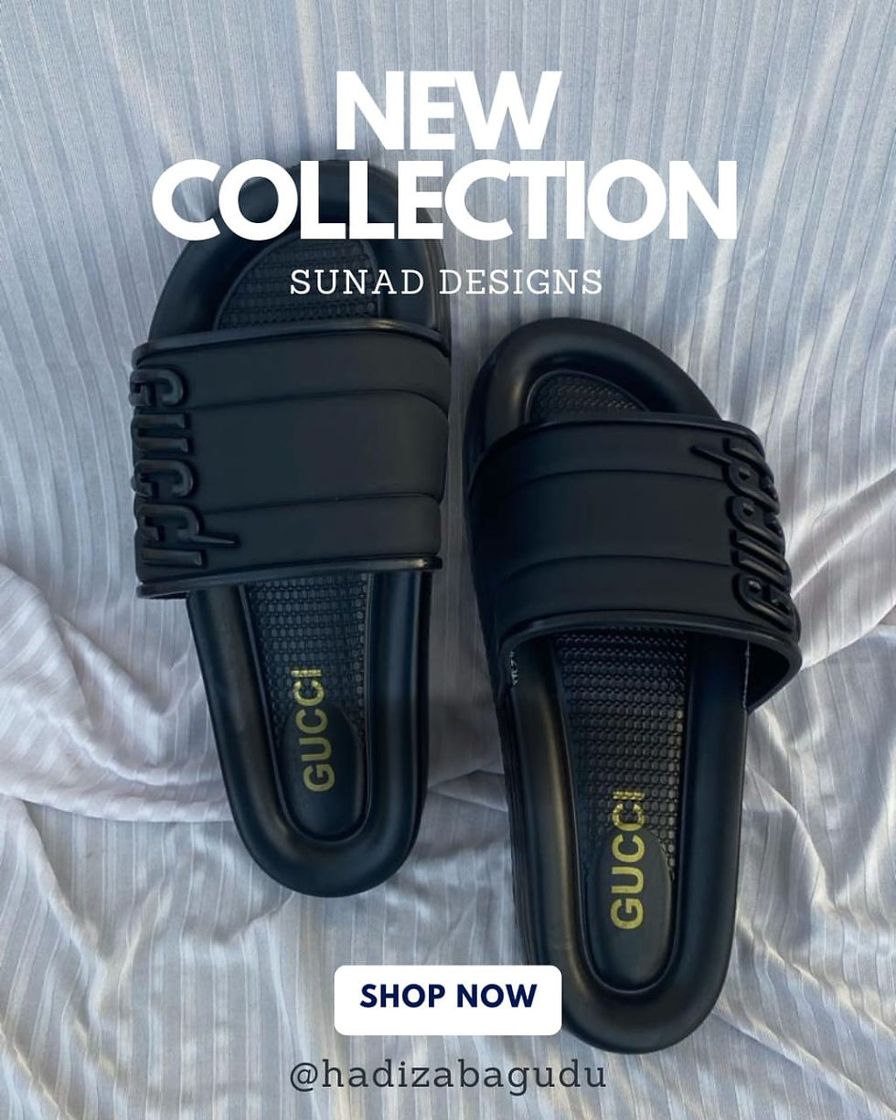 Black Gucci Flip Shoes Advert