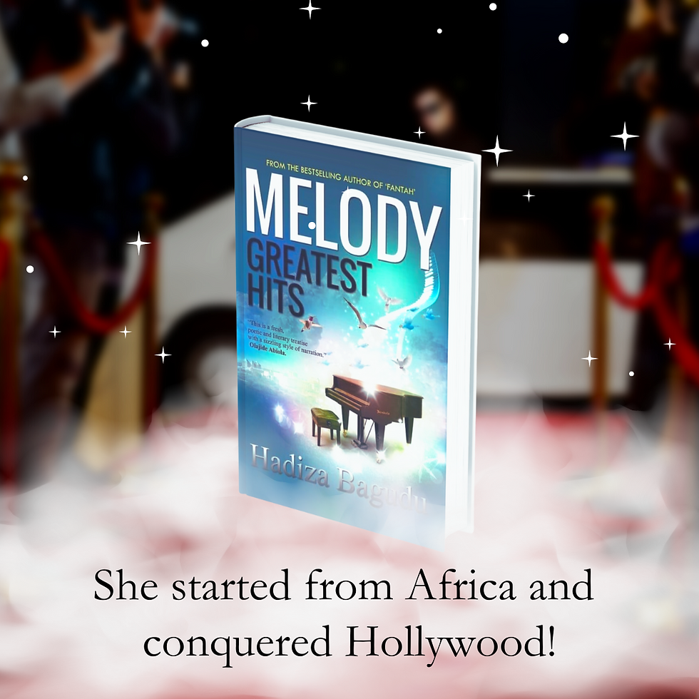 Melody novel on a red carpet