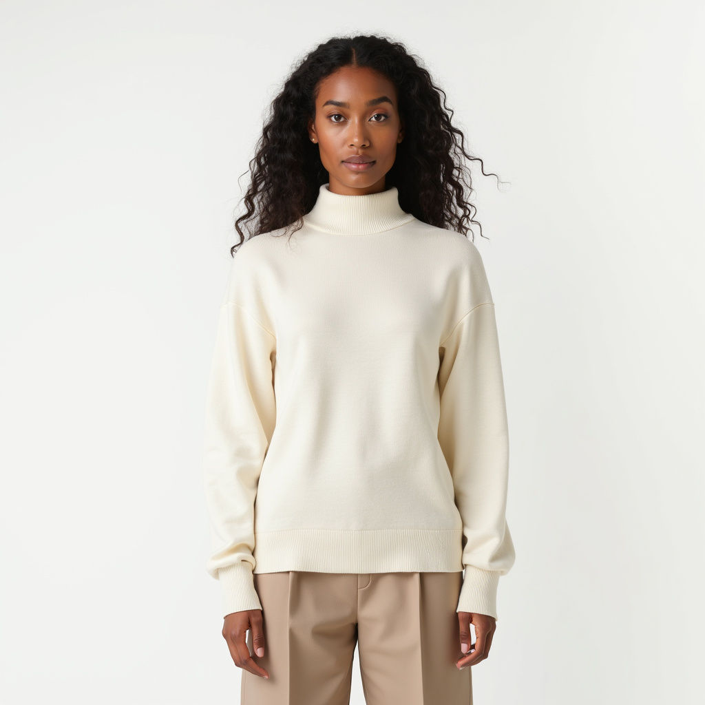 Blusa Tricô Gola Alta