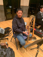 半田信英氏 on Trombone