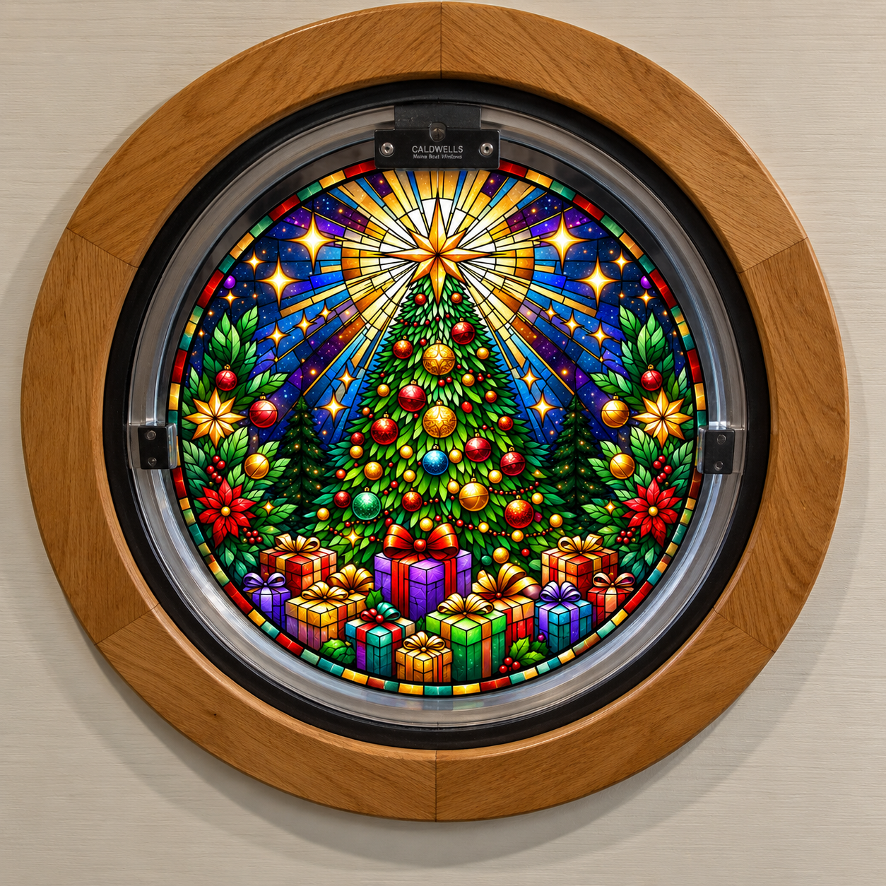 Stained Glass Window Cling - Christmas Tree