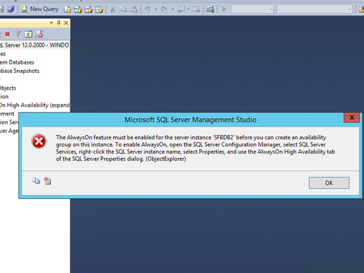 Not able to create the SQL Availability Group