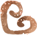 Brown pretzel design