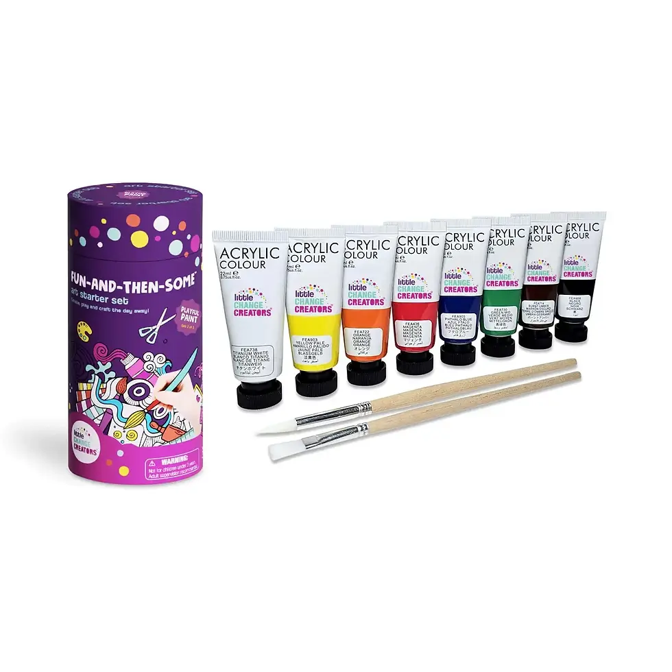 Children's Acrylic Paint + Brush Set