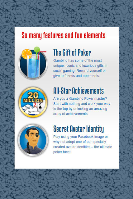Tournaments Gifts Avatars at Gambino Poker