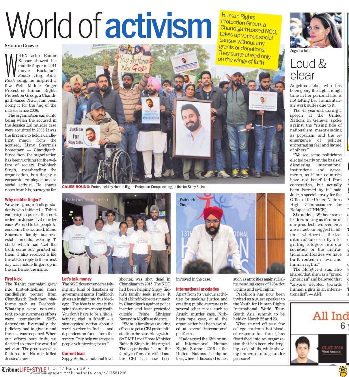 The Tribune Lifestyle March 17, 2017 front page