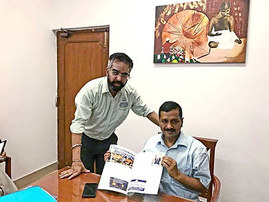 Prabhloch Singh with Shri Arvind Kejriwal