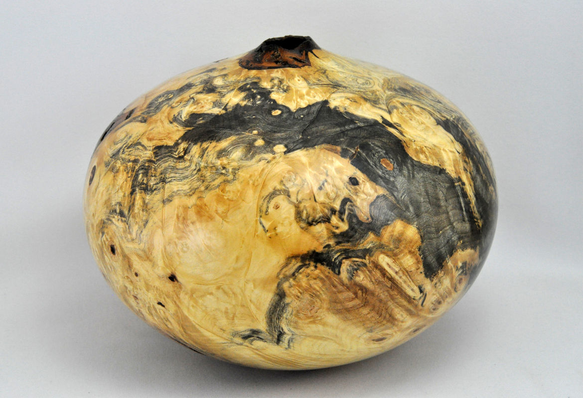 Buckeye Burl Natural Edge Hollow Vessel