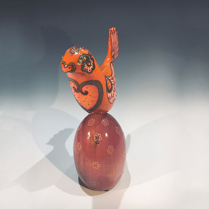Thumbnail: Flowerbird Orange Heart