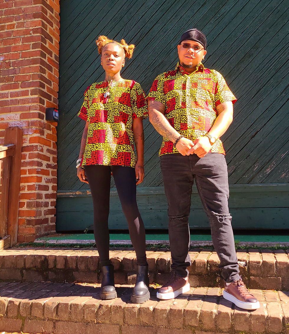 "Maze" African Print Dashiki Top