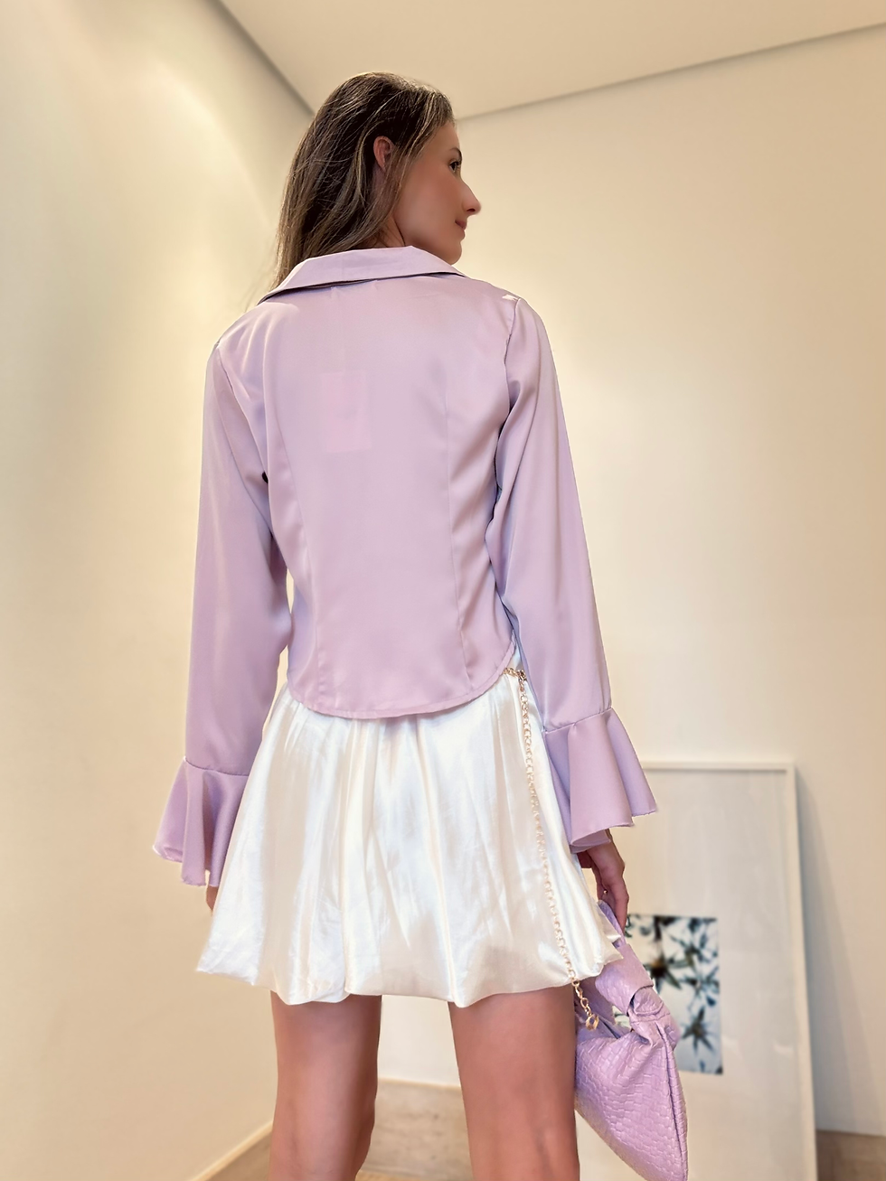 Miniatura: BLUSA BABADOS LOLA LILÁS
