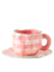 CANECA XADREZ ROSA 