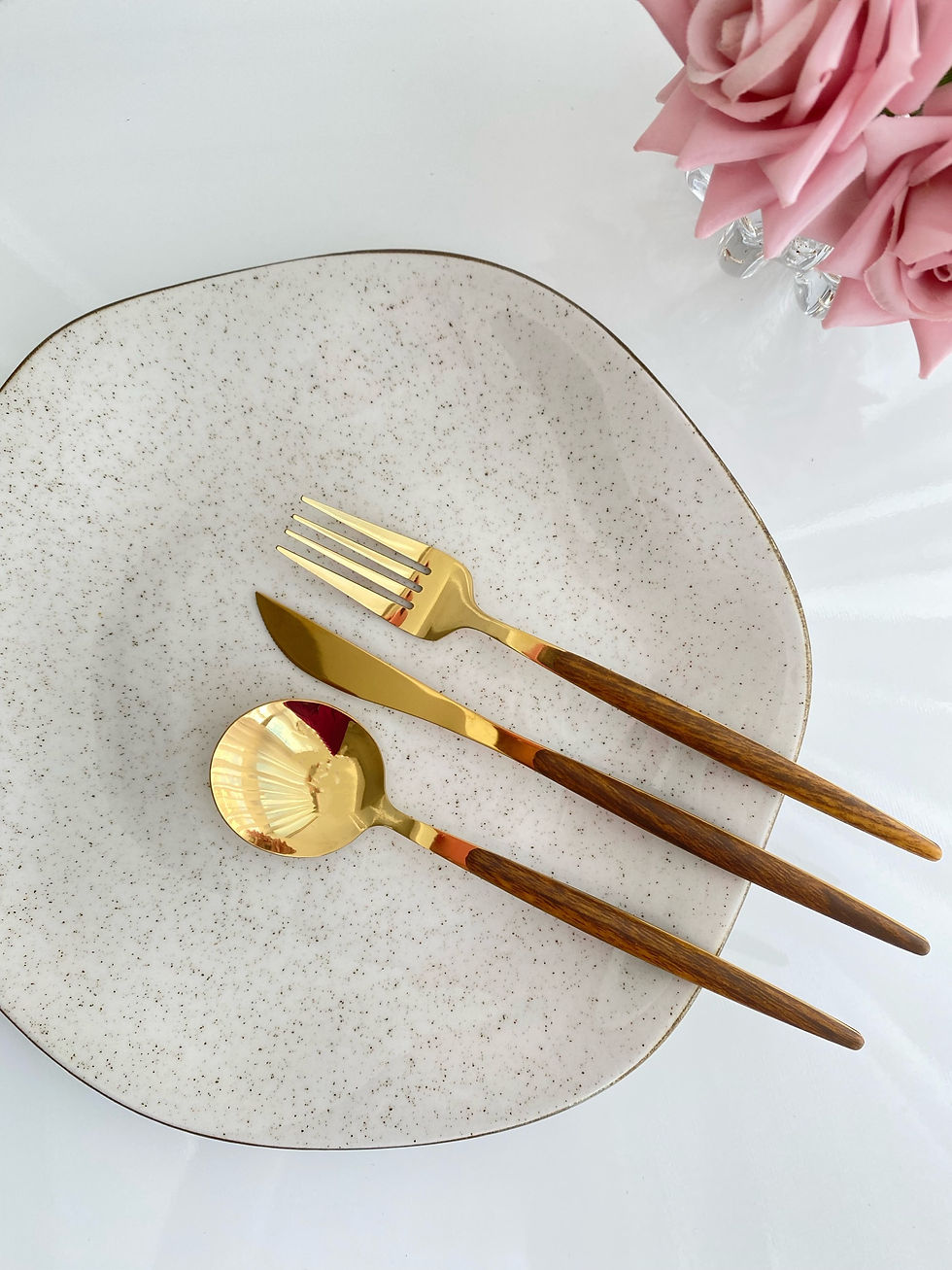 Miniatura: FAQUEIRO 18 PEÇAS MONTREAL DOURADO COM AMADEIRADO