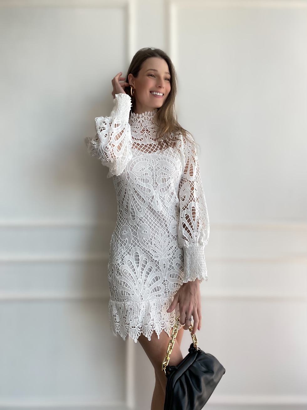 Miniatura: VESTIDO ISABELLA DE RENDA BRANCO