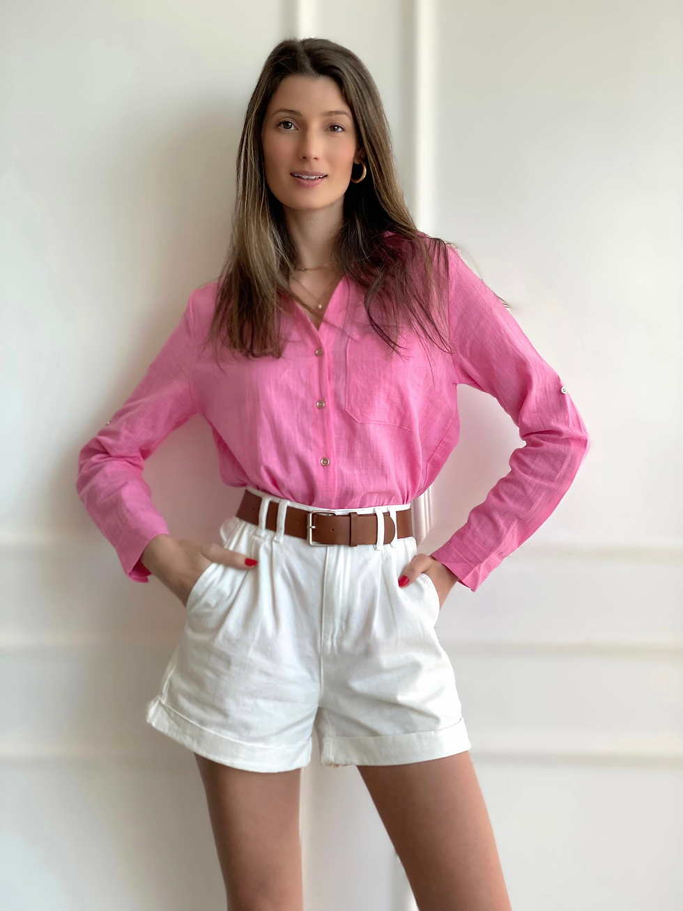 Miniatura: CAMISA EMÍLIA ROSA
