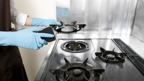 レンジまわりのクリーニング