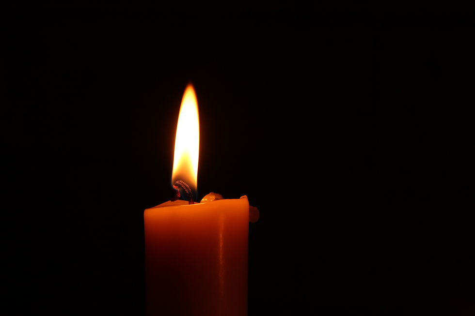 candle in dark