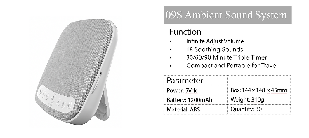 White Noise Sleep Sound Machine for travel with flat fold and nature sounds.png