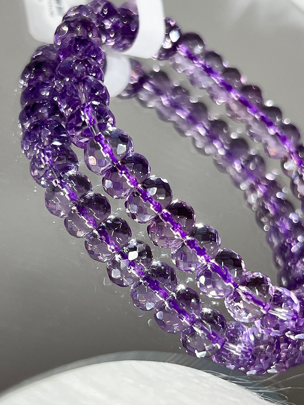 Thumbnail: 紫水晶算盤切 Amethyst-Abacus Cut (8MM)