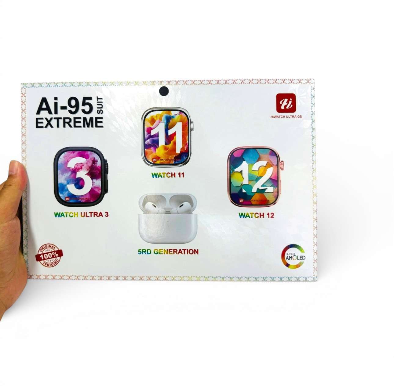 Ai-95 Extreme Suit – Smartwatch + Audífonos (3rd Generation) Pantalla AMOLED