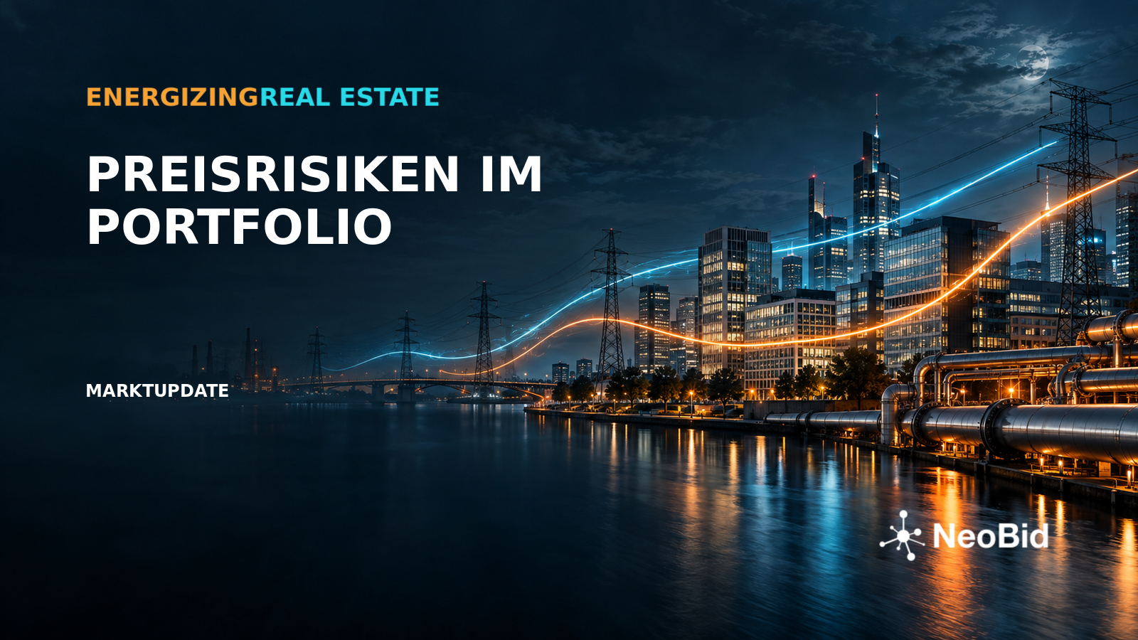 NeoBid featured image for “Energy market report 07/2026: electricity and gas price risks in property portfolios”.