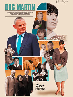 Simo Arshara artwork for Martin Clunes tribute – illustration of Doc Martin.