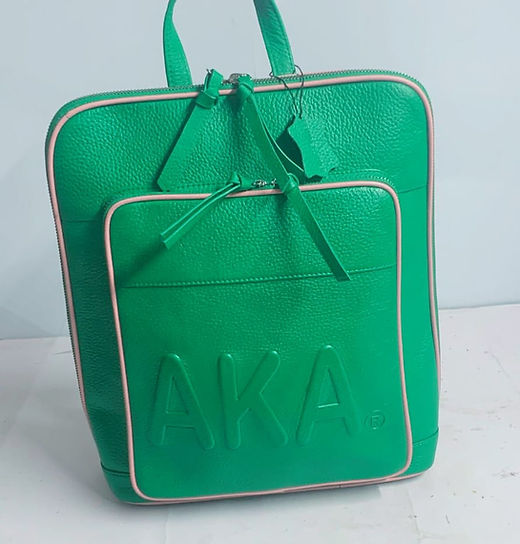 Alpha Kappa Alpha Leather Backpack | Elegance By Darshi Alpha Kappa Alpha Leather Backpack | Elegance By Darshi