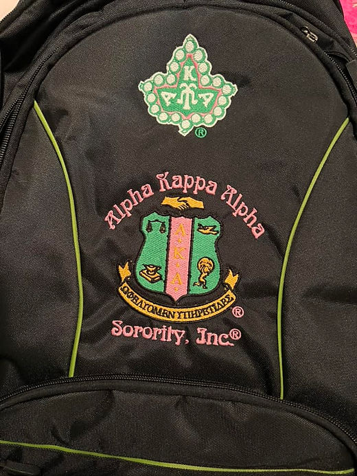 ALPHA KAPPA ALPHA AKA BACKPACK | Elegance By Darshi ALPHA KAPPA ALPHA AKA BACKPACK | Elegance By Darshi