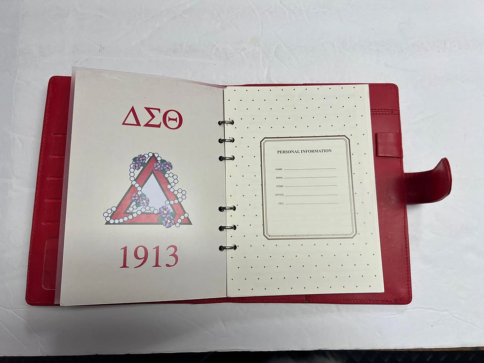 Thumbnail: Delta Sigma Theta (ΔΣΘ) Sorority Artificial Leather Planner