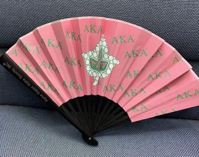 Thumbnail: Alpha Kappa Alpha (AKA) Set  Folding Paper Printed Hand Fan si
