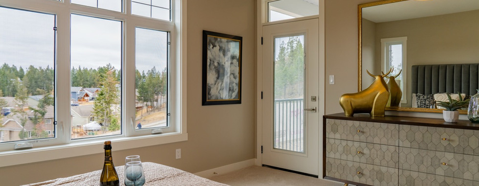 Master bedroom with balcony