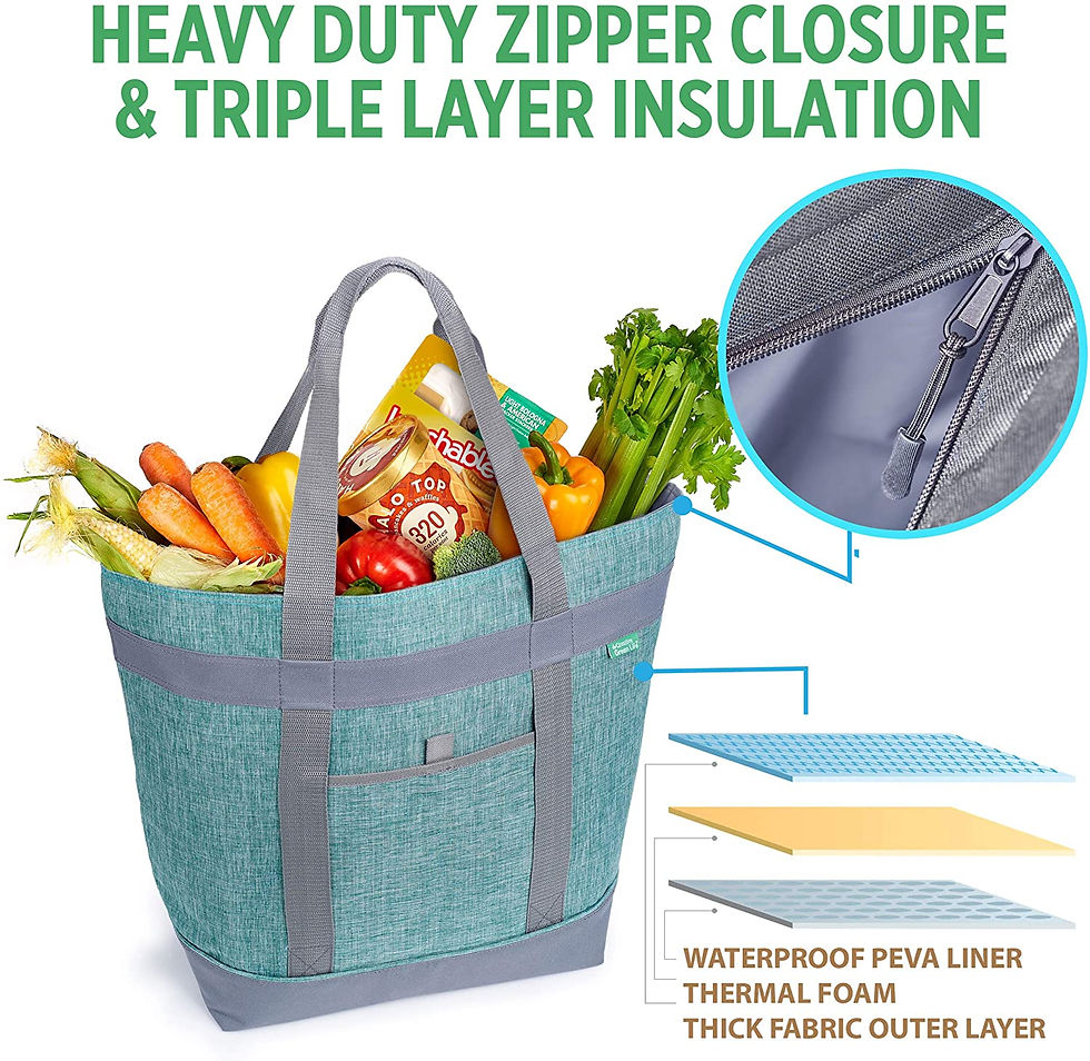 Thumbnail: Insulated Reusable Grocery or Food Delivery Bag——21LE0625