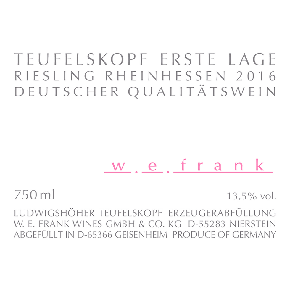 2016 TEUFELSKOPF Erste Lage Riesling