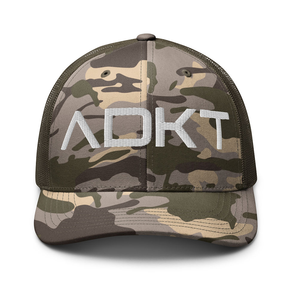 Thumbnail: Camouflage Trucker Hat - White Logo