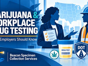 Beacon infographic about marijuana workplace drug testing for employers