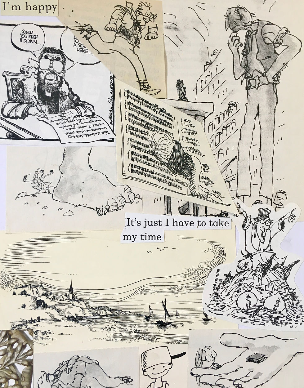 Autistic art therapist Jackie Schuld shares a collage about her autistic mind.
