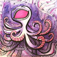 Expressive art painting made by Art Therapist Jackie Schuld in Tucson, Arizona.